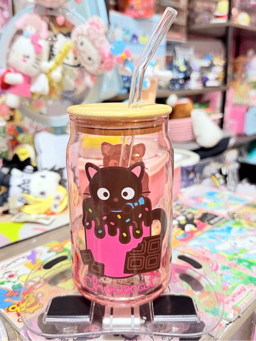 Chococat glass tumbler
